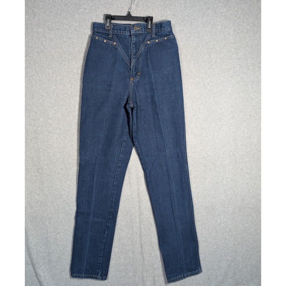 Ozark Mountain Jeans Women 9 Blue High Rise Western Studded Americana Vintage